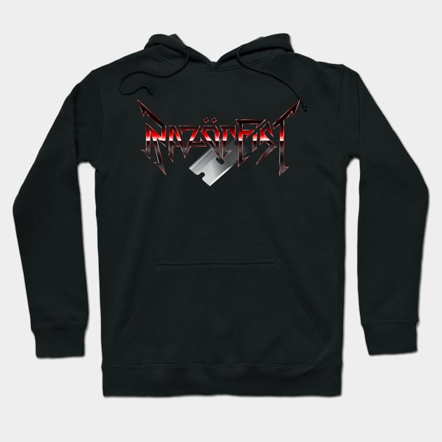 RazörFist Logo (Blood Chrome) Hoodie by RazorFist